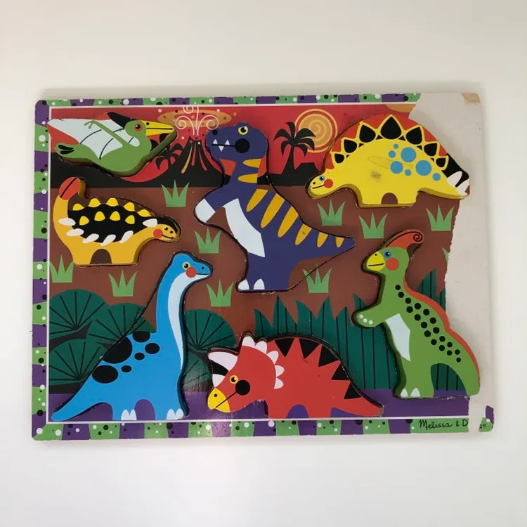 Wooden Puzzle Dinosaur By Melissa And Doug photo 1