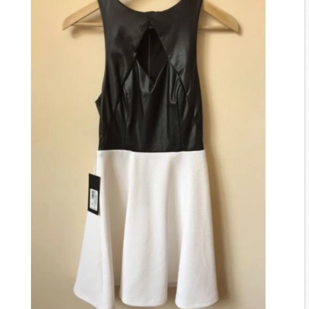 XS Marciano Half Leather Half Cotton Dress photo 1