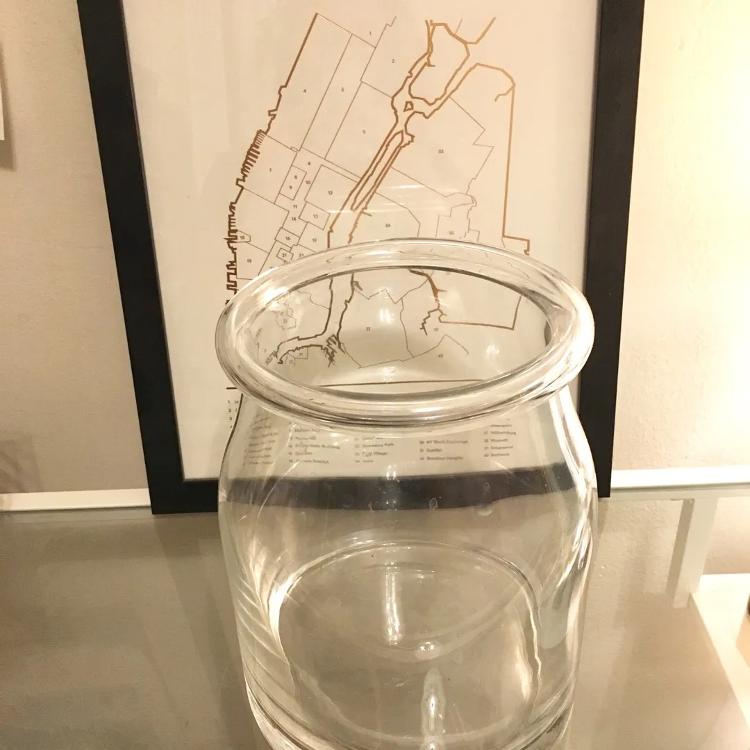 Large Glass Vase / Jar photo 1