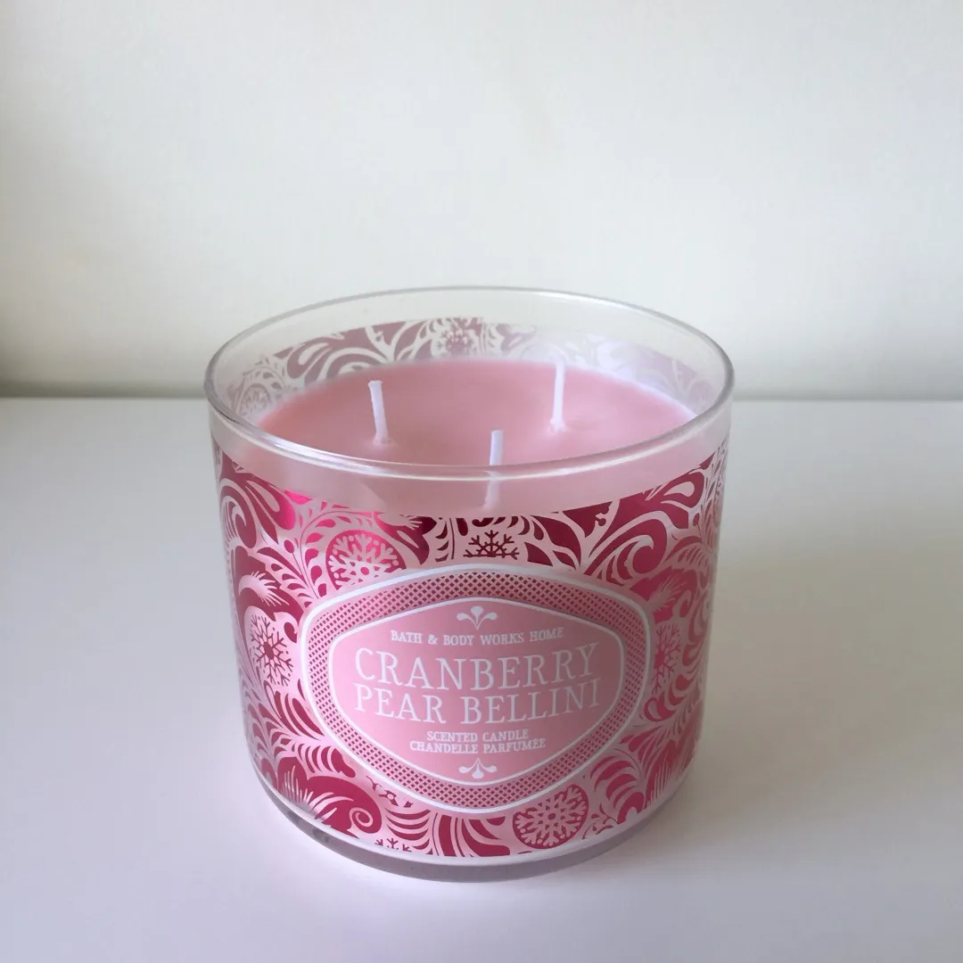Cranberry Pear Bellini 3-Wick Candle photo 1