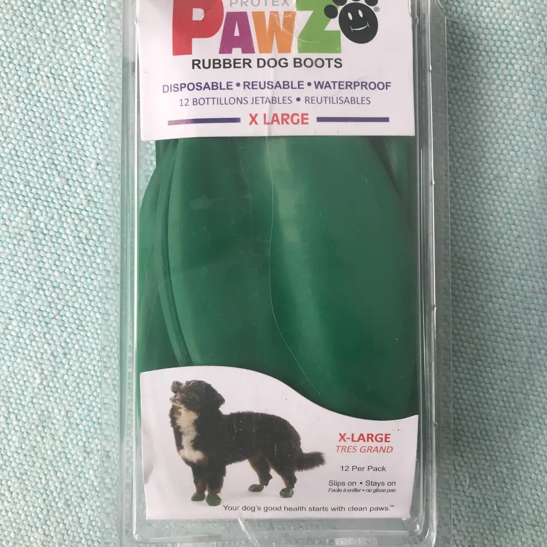 Pawz Reusable Rubber Dog Boots XL photo 1