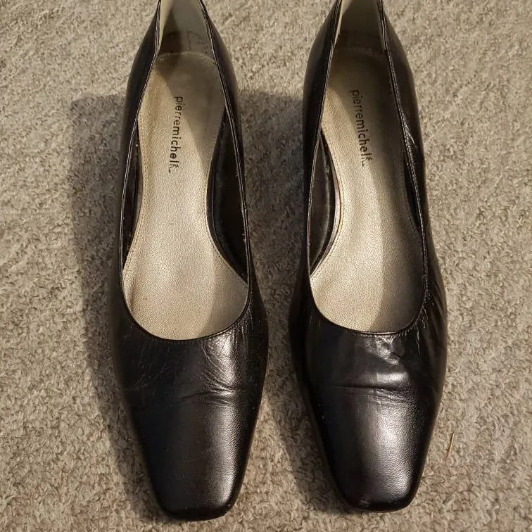 Free Size 9 Black Leather Dress Shoes photo 1