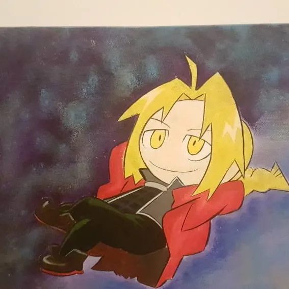 Oil Painted Canvas Of Edward Elric photo 1