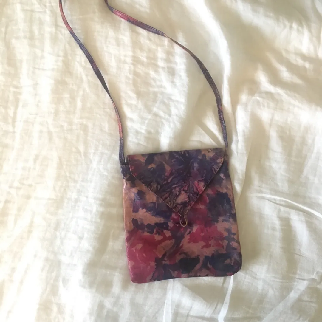 Tie Dye Leather Cross Body Bag photo 1