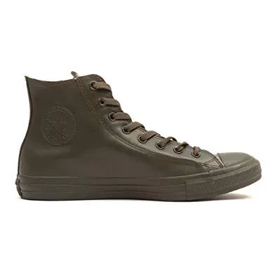 Olive Green Rubber Converse High Tops photo 1