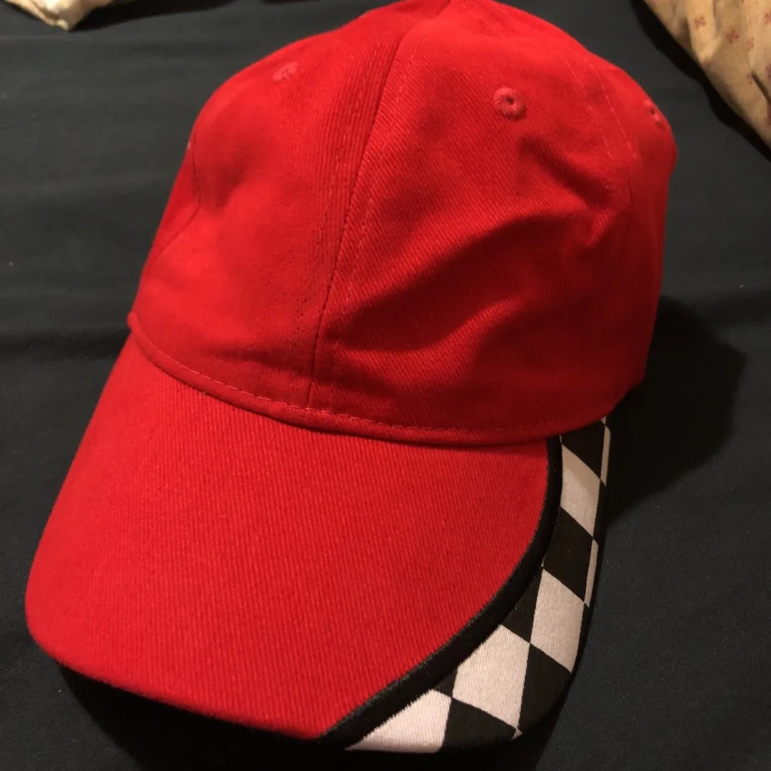 Racer Red Cap Hat photo 1