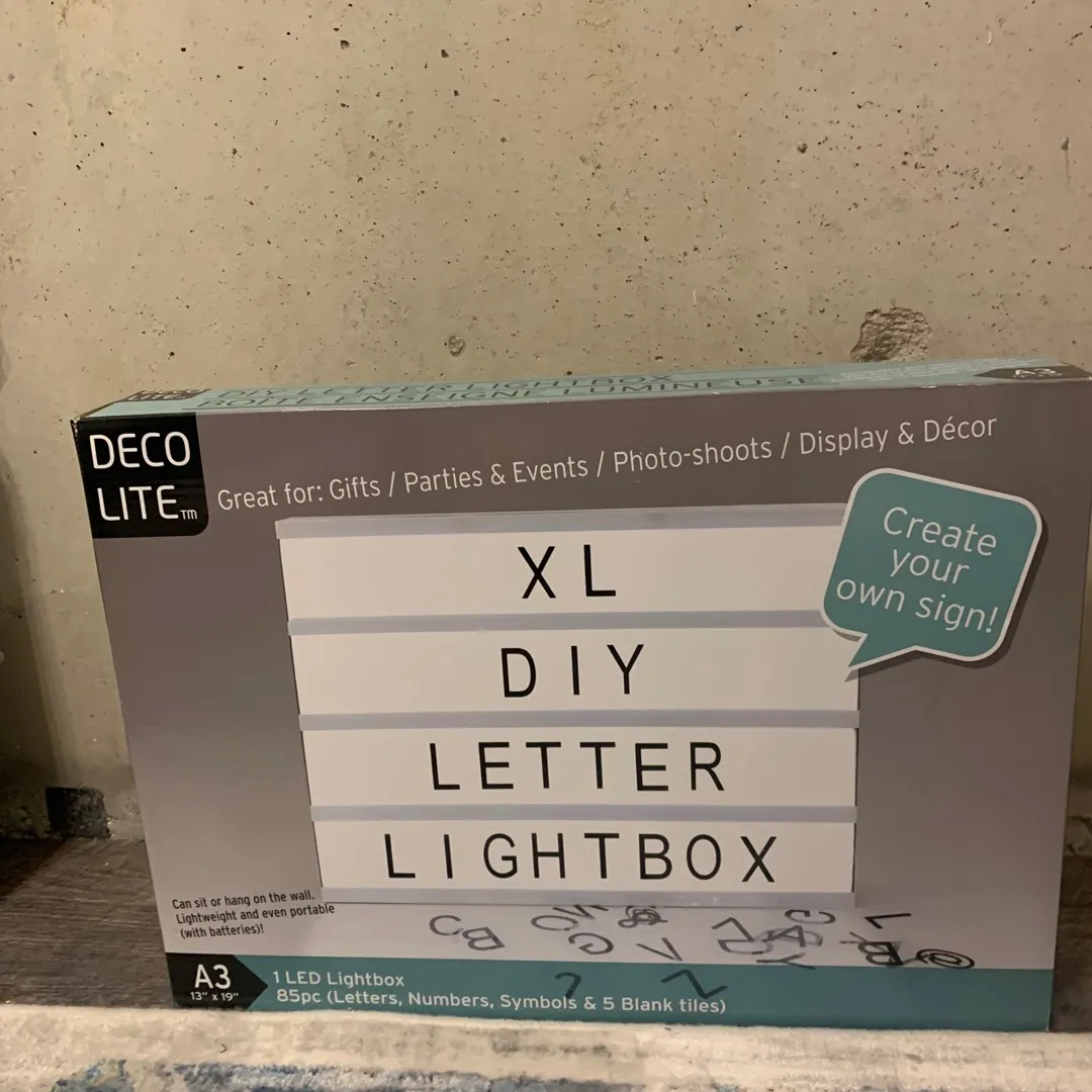 Trading Letter Lightbox - BRAND NEW photo 3