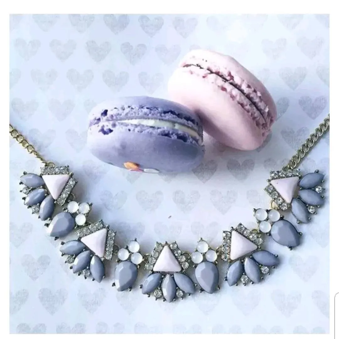 Brand New statement Necklace- Lavendern Blush photo 5