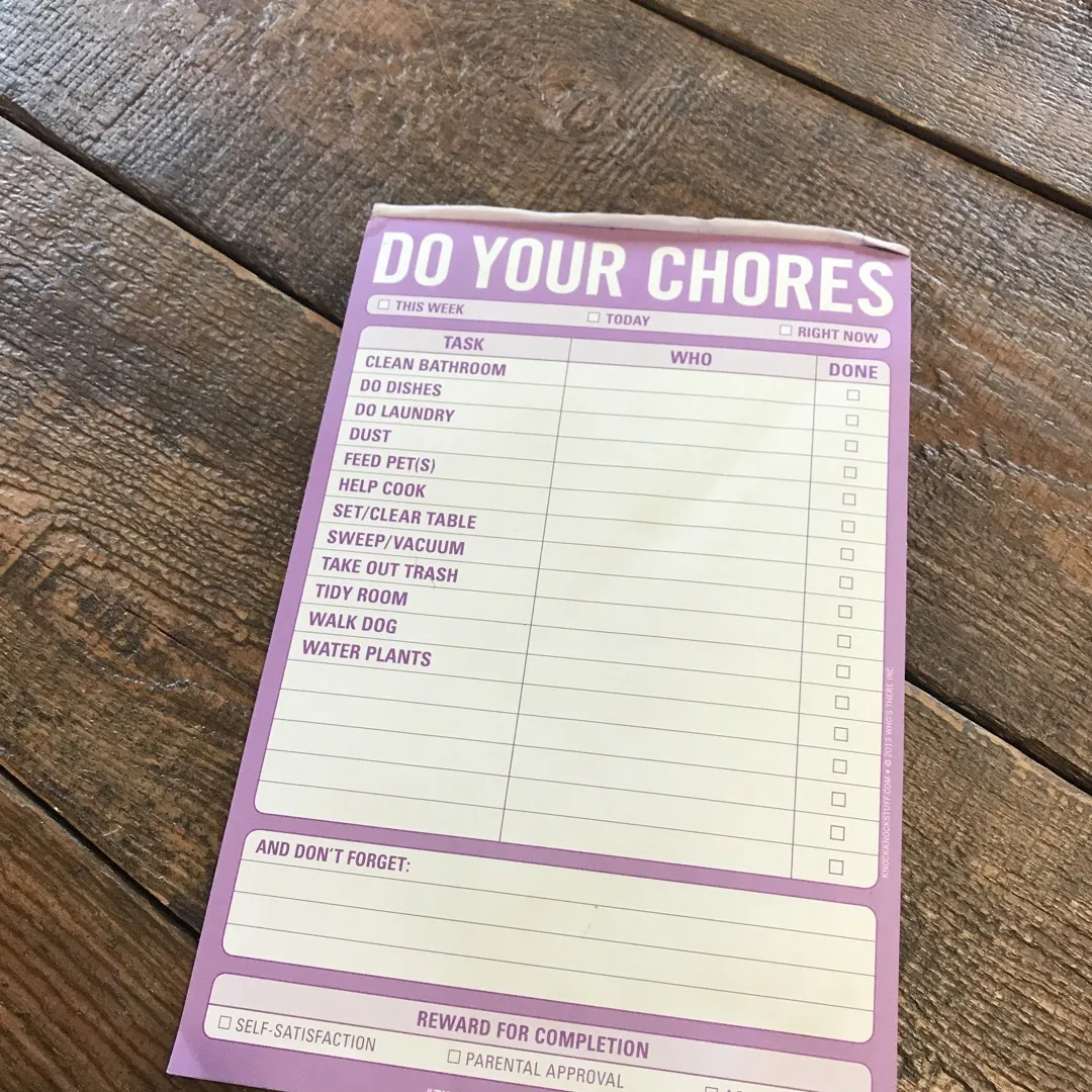 “Do Your Chores” Notepad photo 1