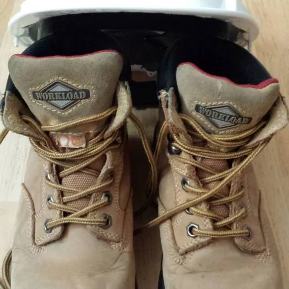 Steel Toe Boots And Hard Hat photo 1