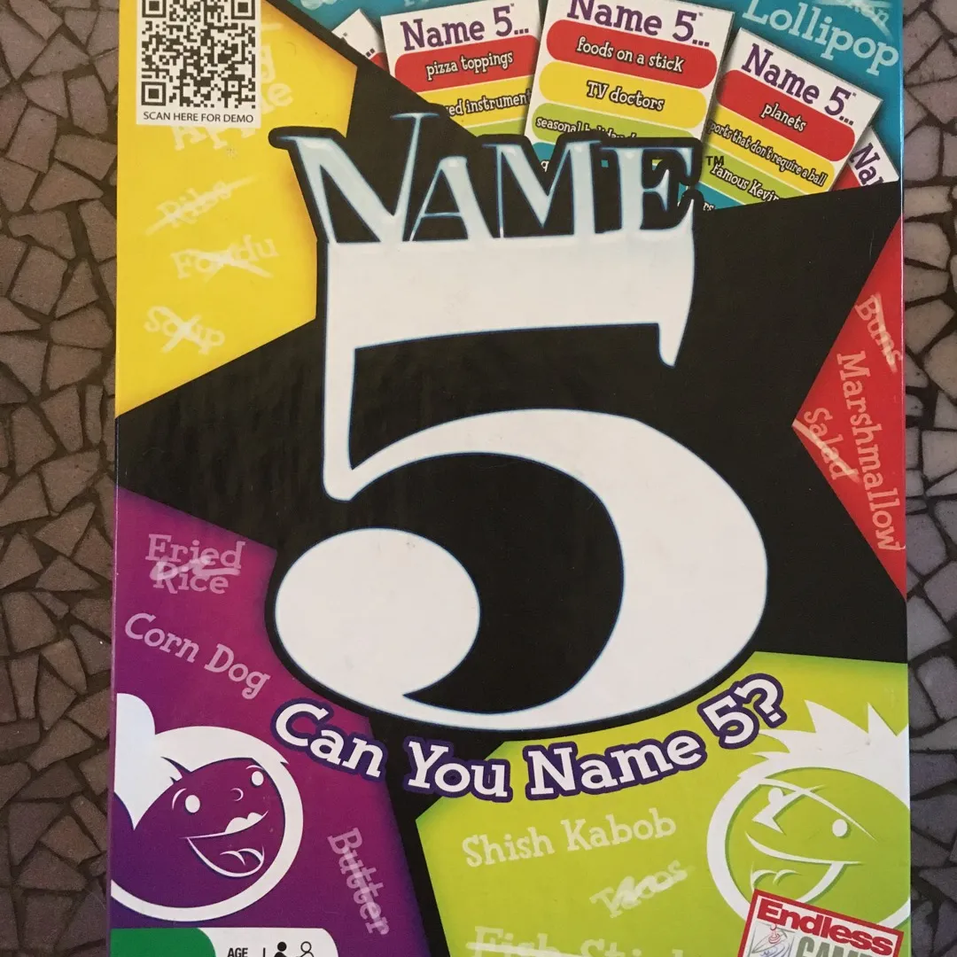 Name 5 Board Game photo 1
