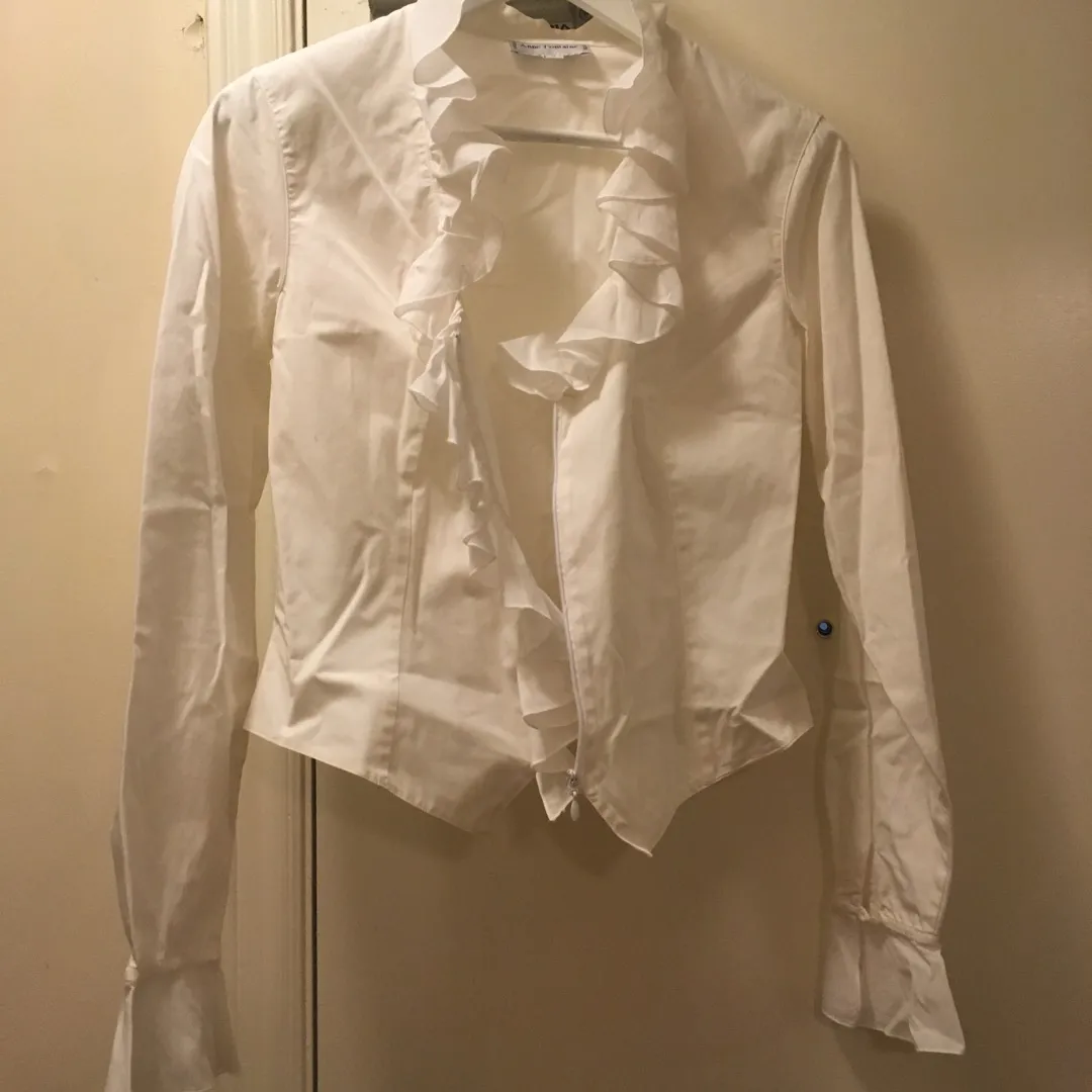 Anne Fontaine Frilly Shirt Size 2 photo 1