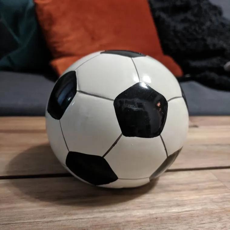 Soccer ball piggy bank photo 1