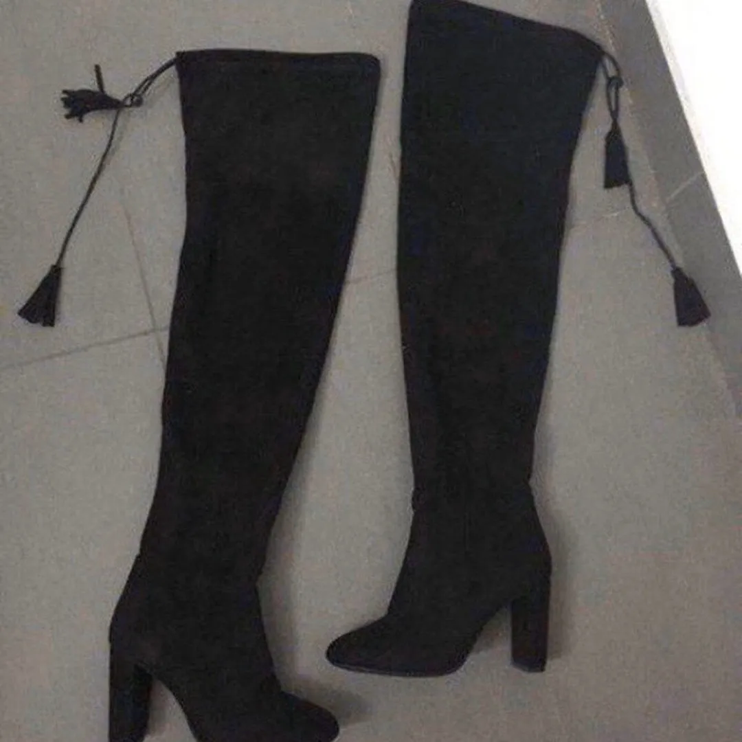 Knee High Suede Boots photo 3