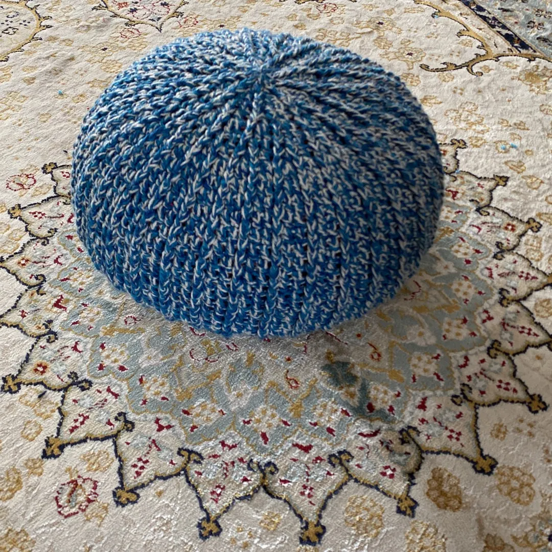 Hand Crocheted Floor Pouf photo 1