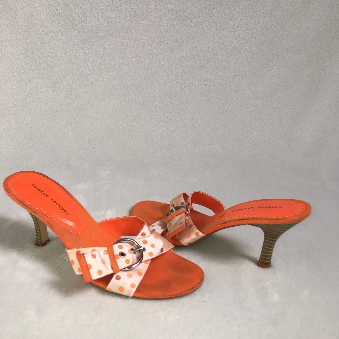 CHINESE LAUNDRY Orange Heels photo 1