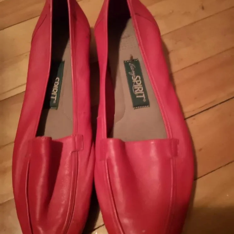 Vintage Red Leather Loafers photo 1