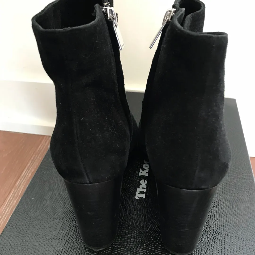 The Kooples Black Suede Boots Women’s Size 38 photo 4