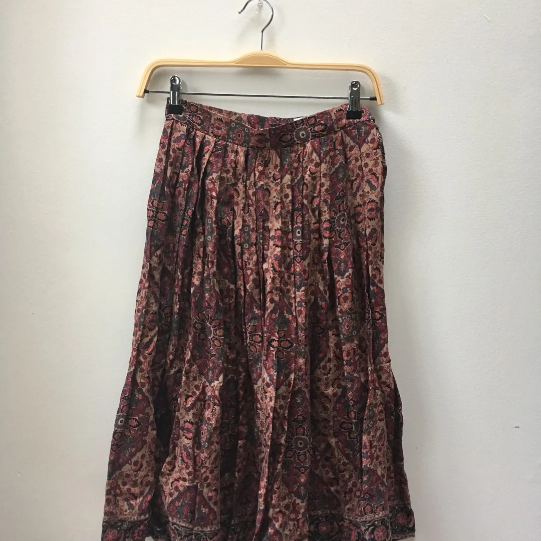 Vintage Pleated Wool Skirt XS photo 1
