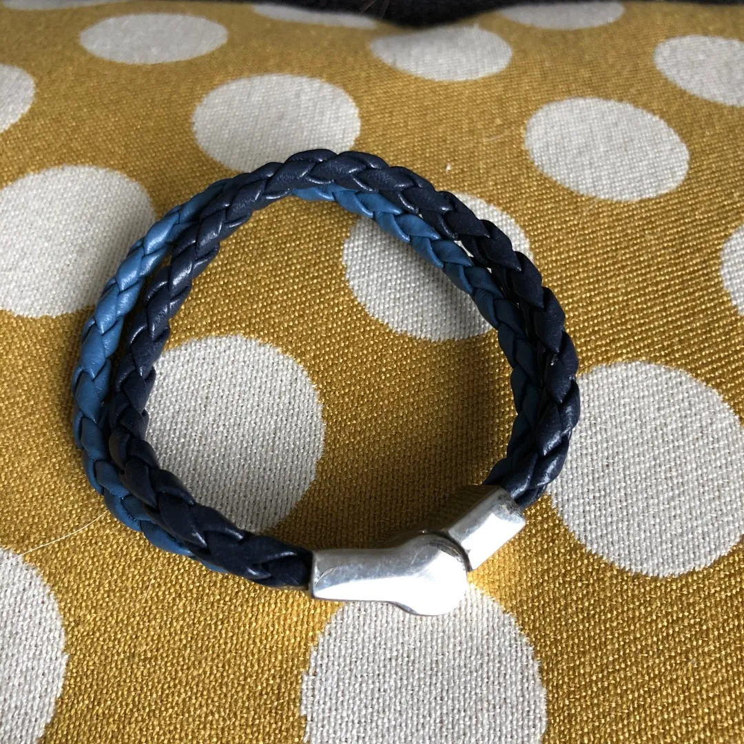 Blue Leather Bracelet photo 3