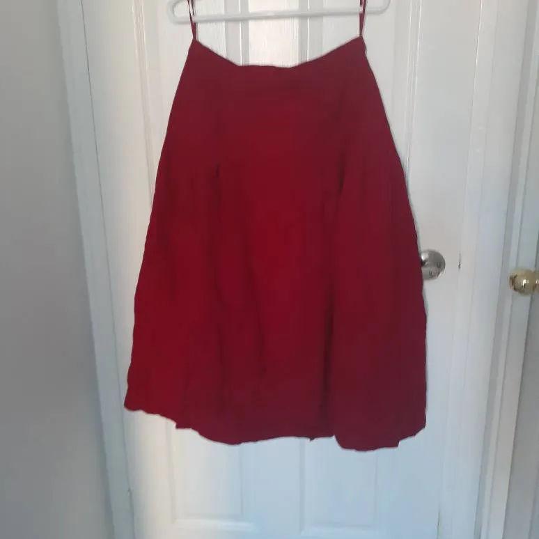 Pleated Red Skirt photo 1