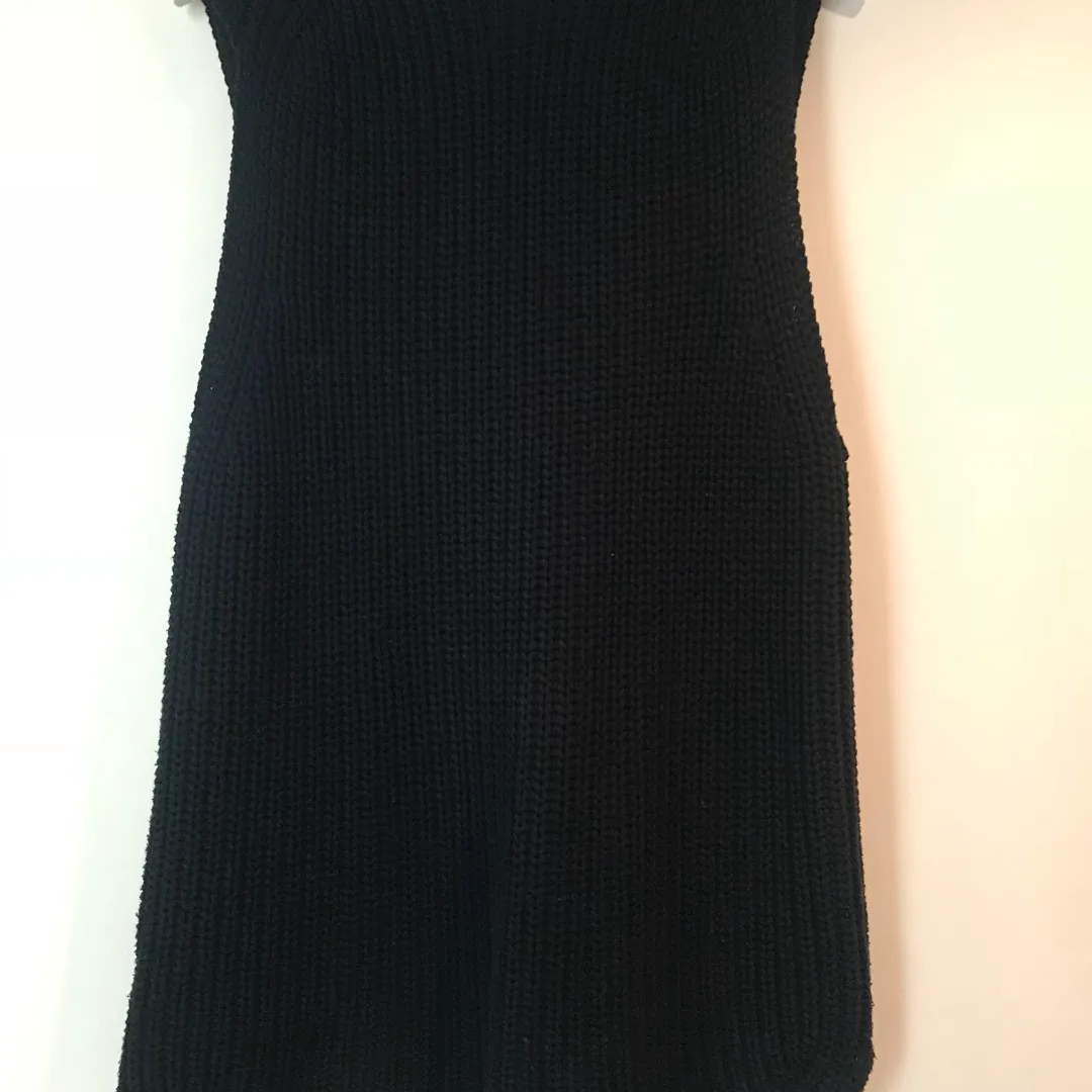 Oak And Fort Knit Top In Black Size Small photo 3