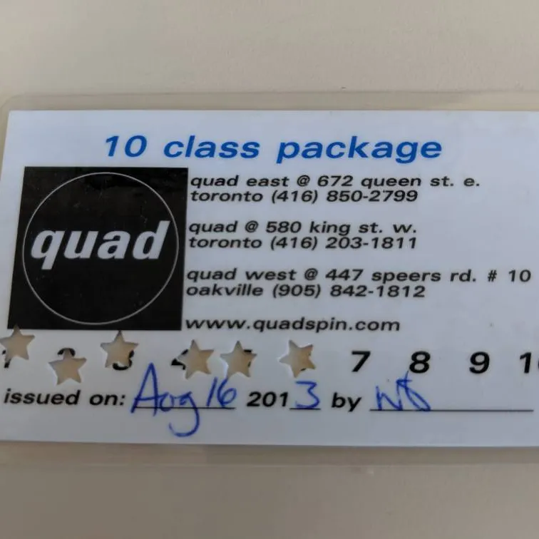 Quad Spin class card photo 1