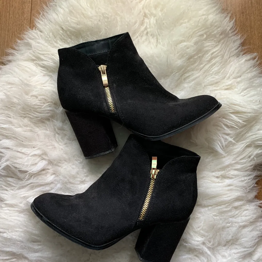 Black Suede Ankle Boots photo 1