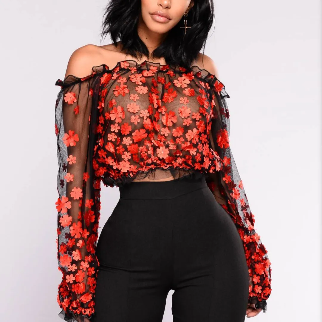 ❤Red Floral Top❤ photo 1
