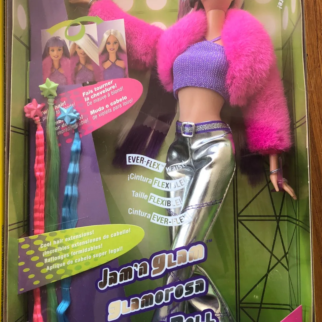 Set Of 3 Barbie Jam N Glam Dolls In Boxes 2000 photo 1