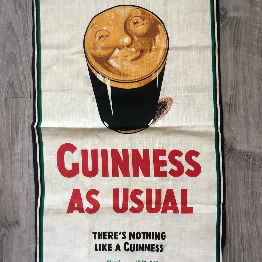 Vintage Guinness Tea Towel photo 1