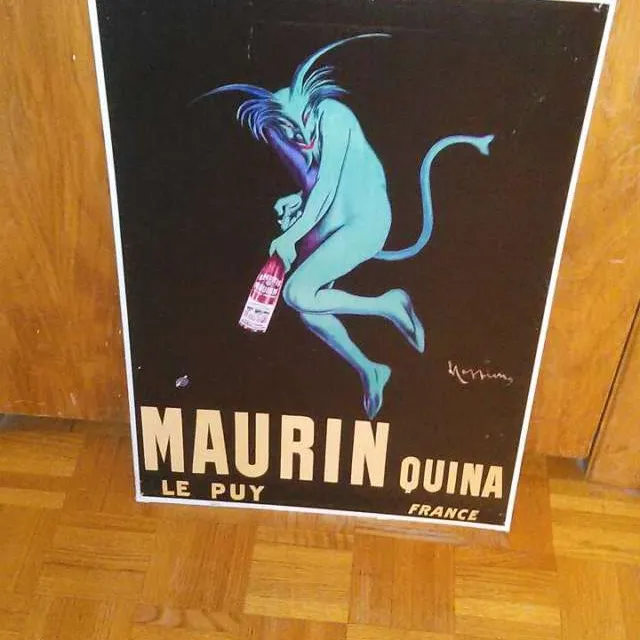 Vintage Marin Quina Cardboard Advertisement photo 1