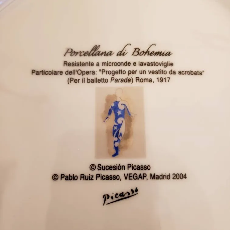 Picasso Dinner Plates Bohemian Porcelain photo 1