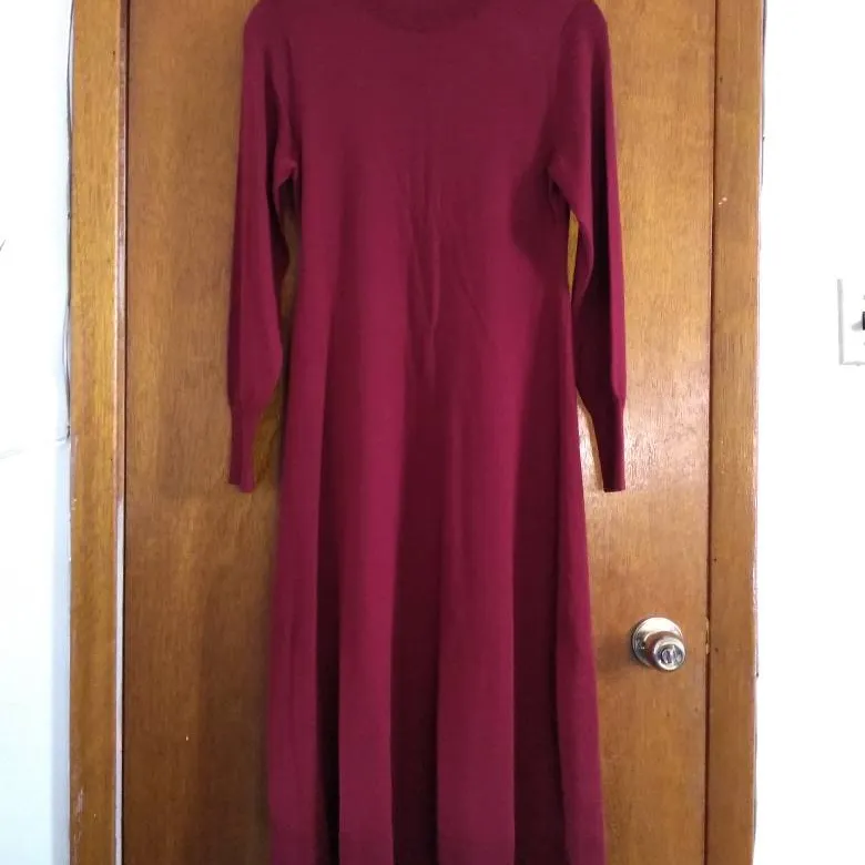 Uniqlo Burgundy Wool Blend Sweater Dress Size S photo 1