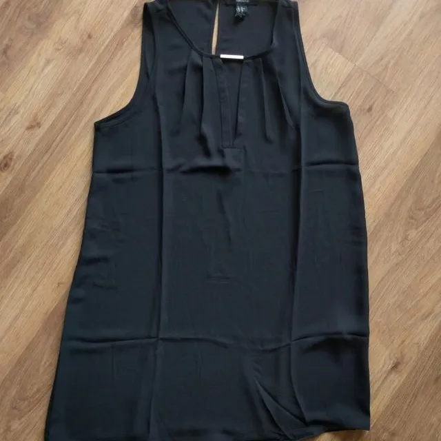 Black Shift Dress With Neck Detail photo 3