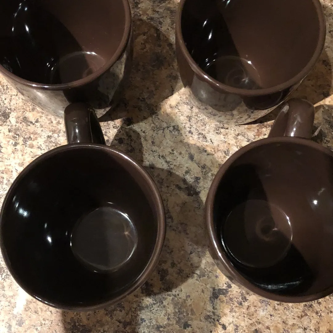 Four Brown Mugs photo 3