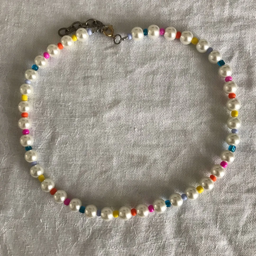 Rainbow Glass Pearl Necklace photo 1