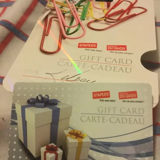 25.00 Gift Card For Staples photo 1