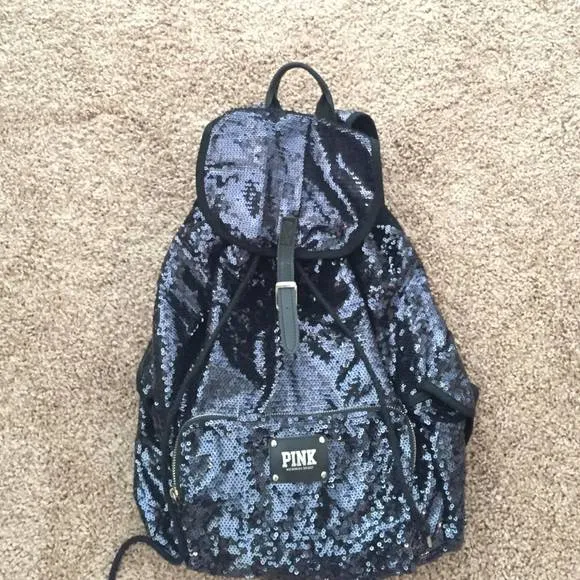 PINK sequin Backpack photo 1