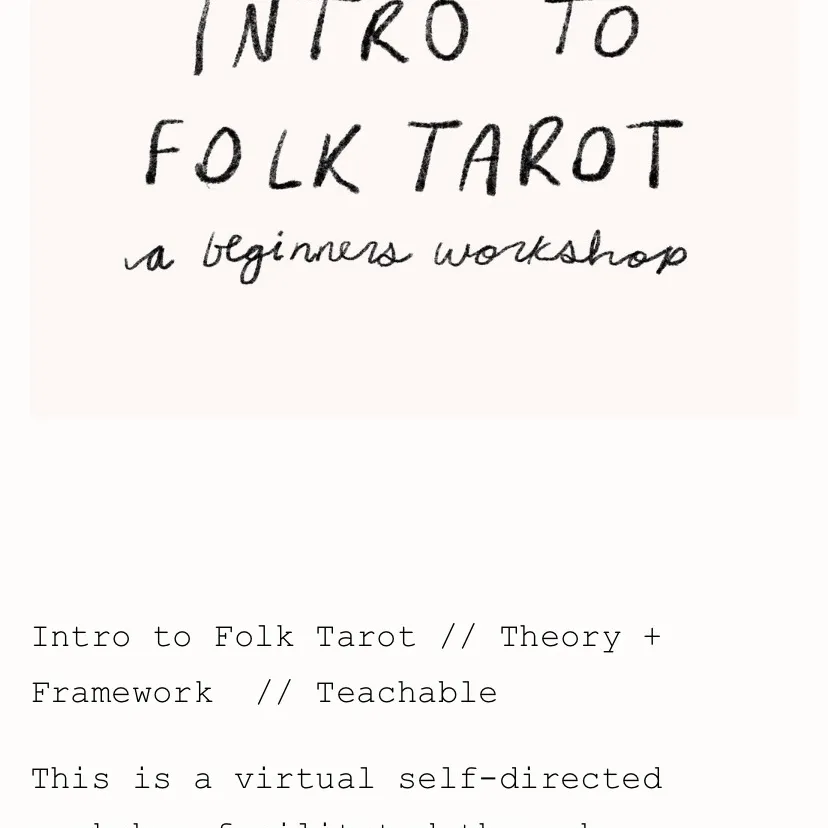 Tarot Workshop photo 1