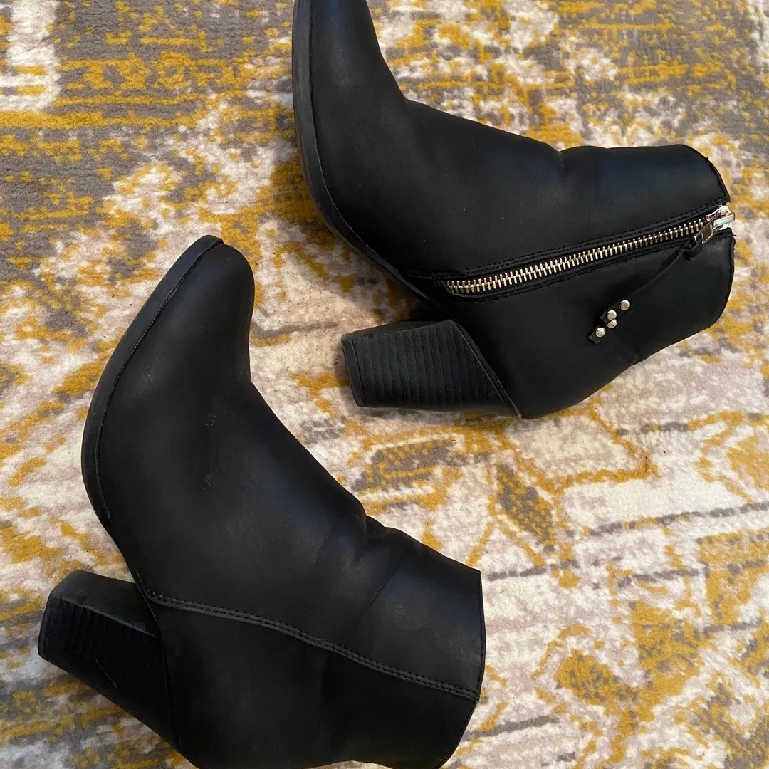 Size 7 Black Booties From The Bay photo 1