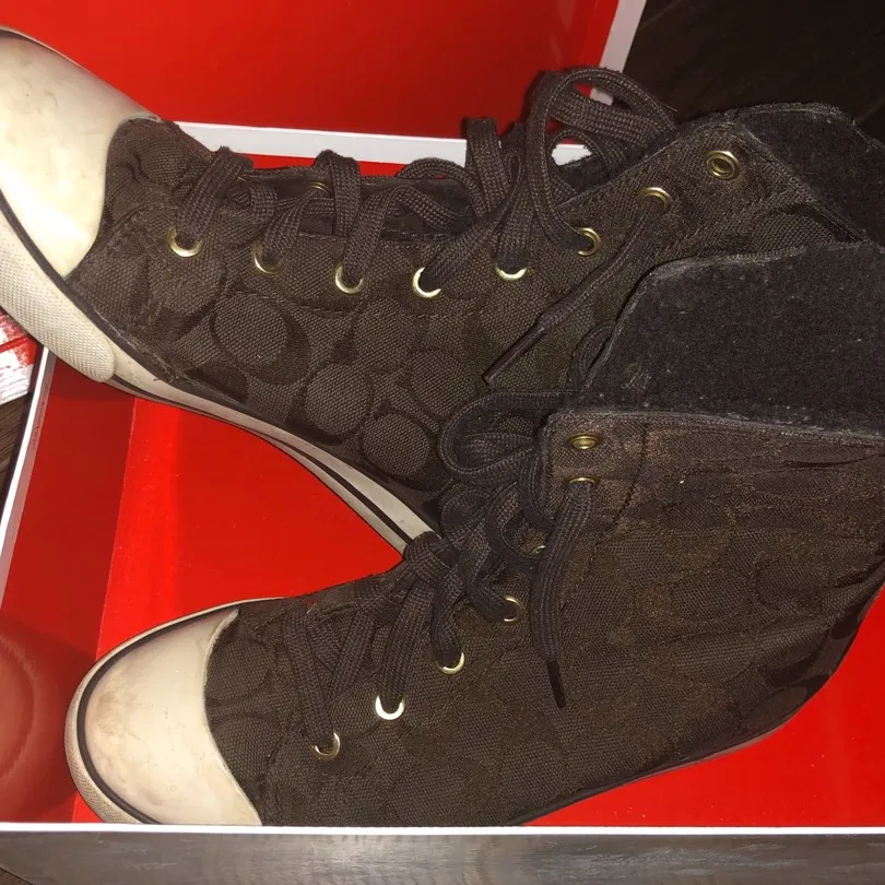 Coach Brown High Top Sneakers 8 photo 5