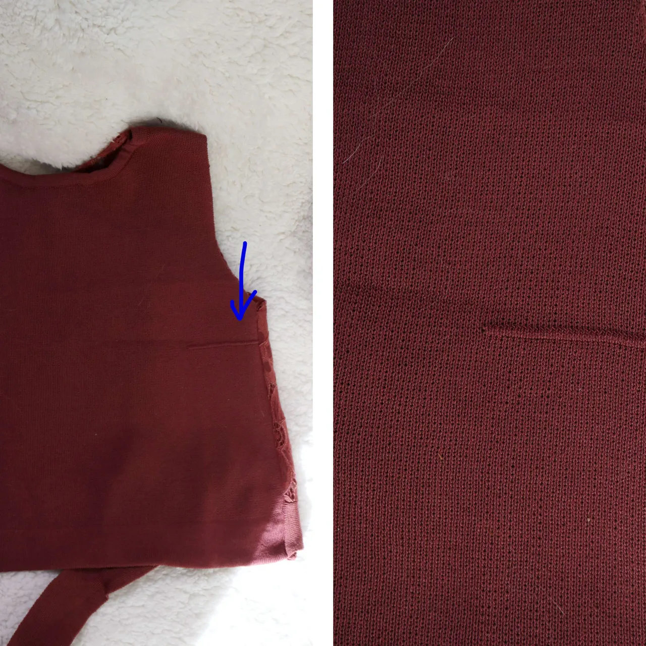 Dusty Burgundy Lace Open Back Crop Top w/Tie Back photo 4