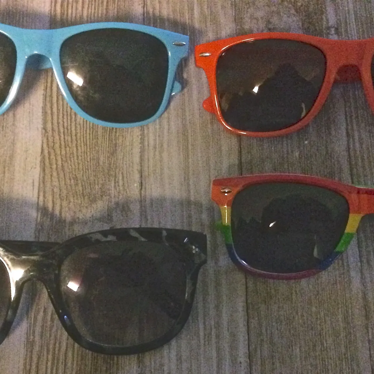Bunch of plastic sunglasses photo 1