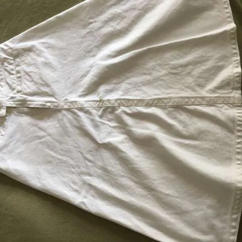 Uniqlo White Jean Skirt Size 6 photo 1