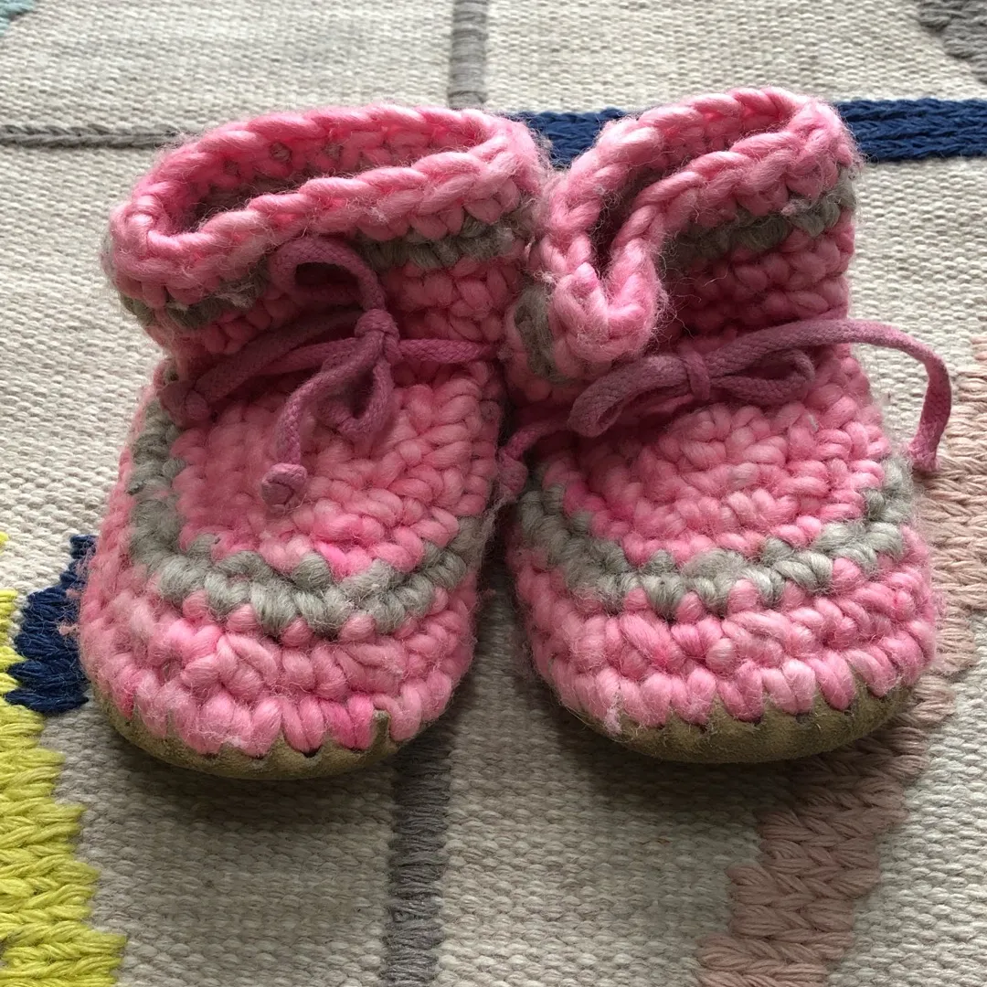 Wool Knitted Kids Slippers photo 1