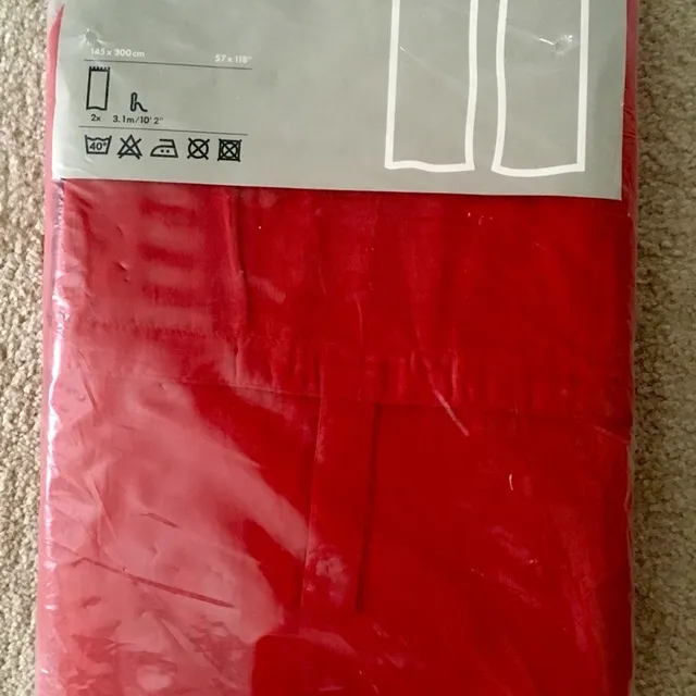 IKEA Wilma Curtains - Red photo 1