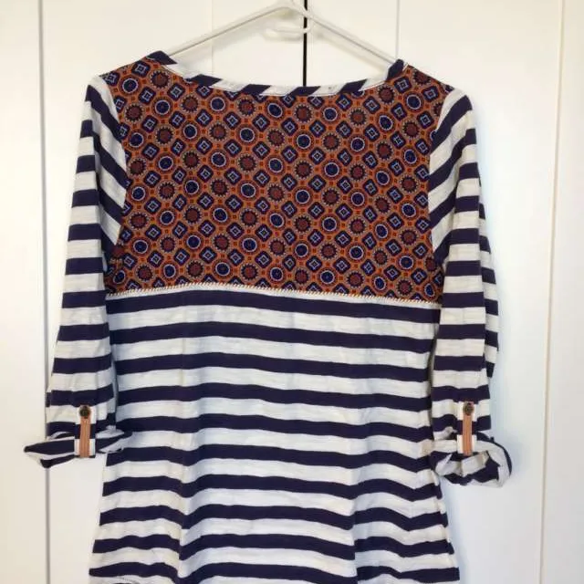 Anthropologie Striped Henley Top photo 3