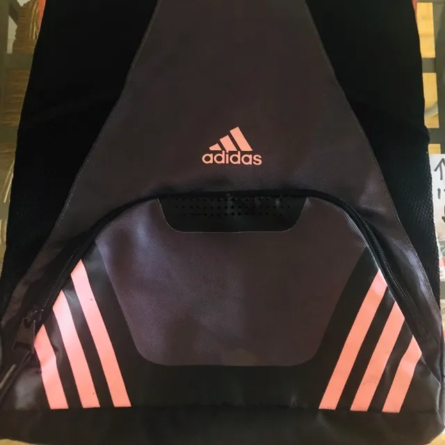 Adidas Pink And Black String Backpack! photo 5