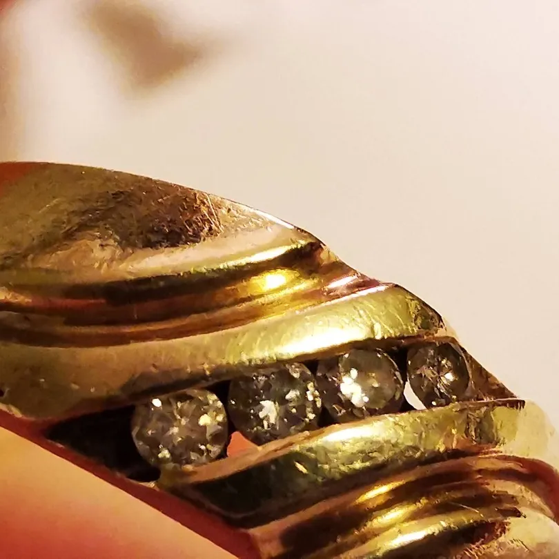 Men’s Yellow Gold And Diamond Engagement/wedding Ring photo 1
